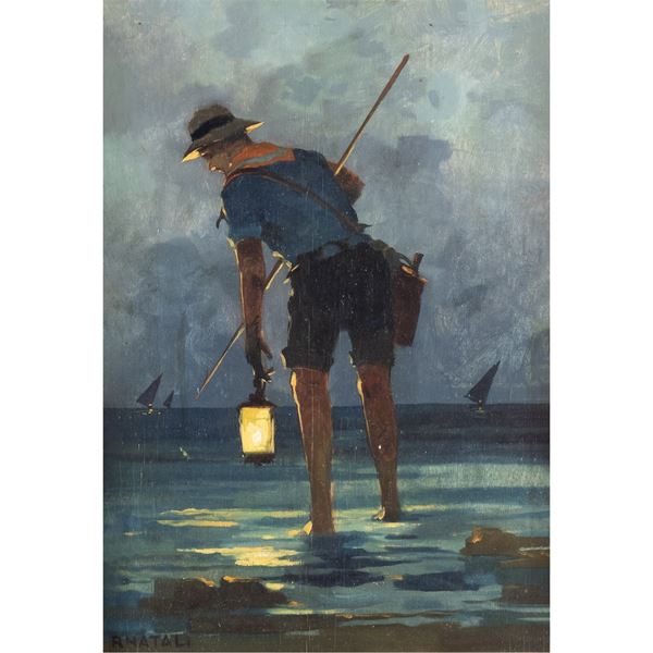 Renato Natali - "Night with fisherman"
