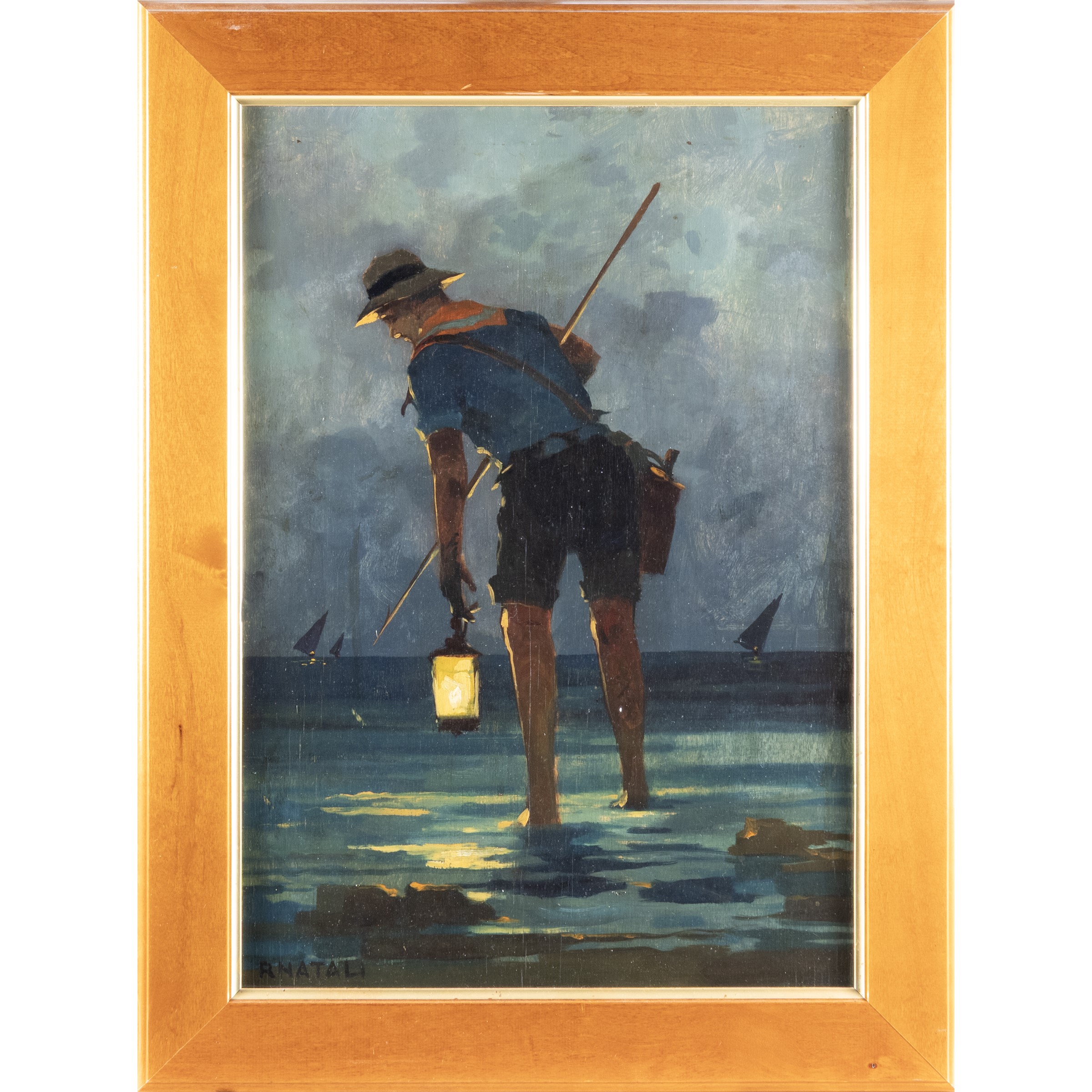 Renato Natali - Notturno con pescatore