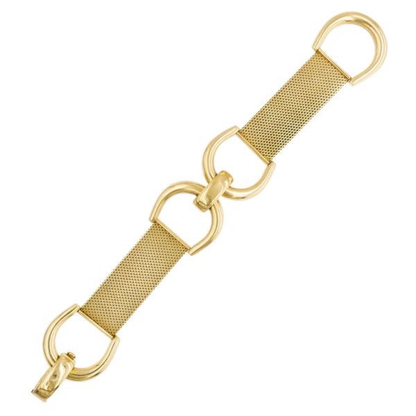 Bracciale staffe in oro giallo 18kt
