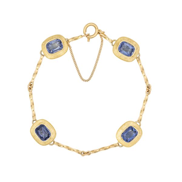 18kt yellow gold bracelet with sapphires