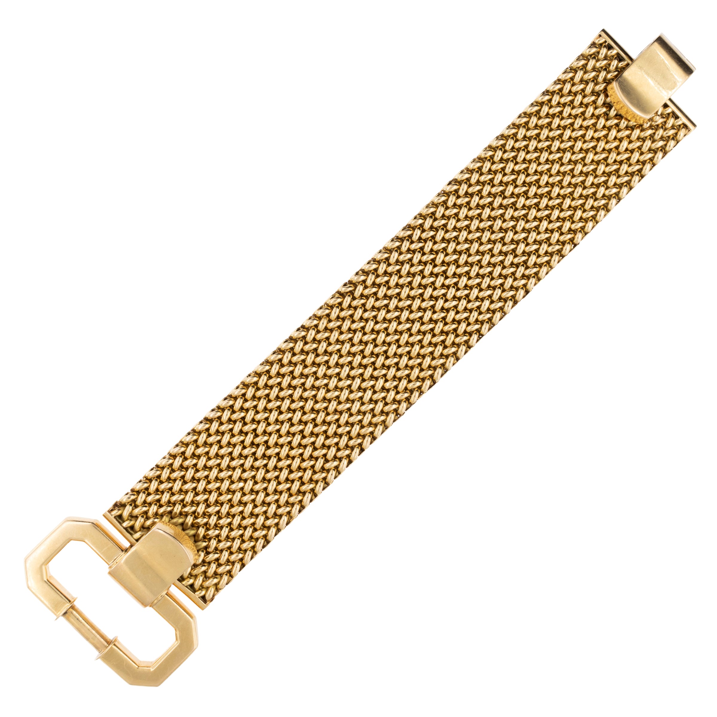 Bracciale a fascia alta in oro giallo 18kt