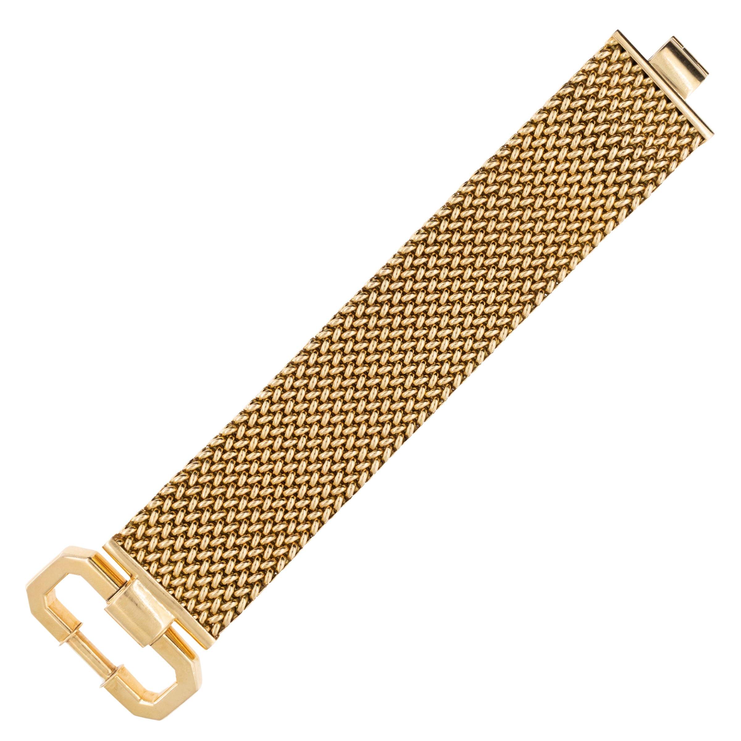 Bracciale a fascia alta in oro giallo 18kt