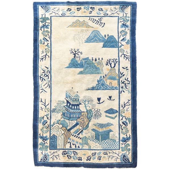 Tappeto in lana Pechino  (Cina, XX Sec.)  - Asta FINE ART, MARMI ROMANI, DIPINTI ANTICHI E DEL XIX SECOLO - I - Colasanti Casa d'Aste