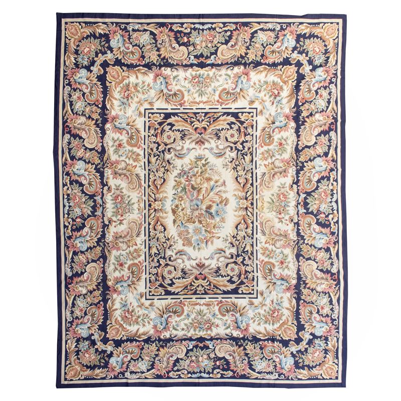 Tappeto a piccolo punto in stile Aubusson