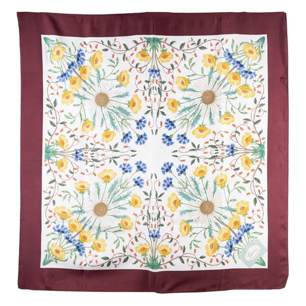 Gucci floral motif vintage scarf
