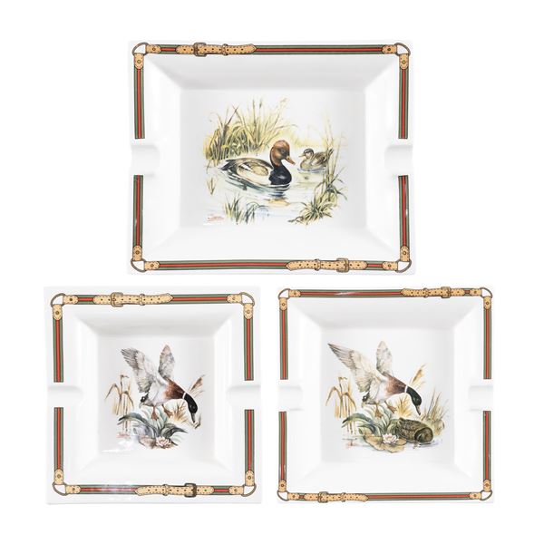 Gucci - Three vintage ashtrays