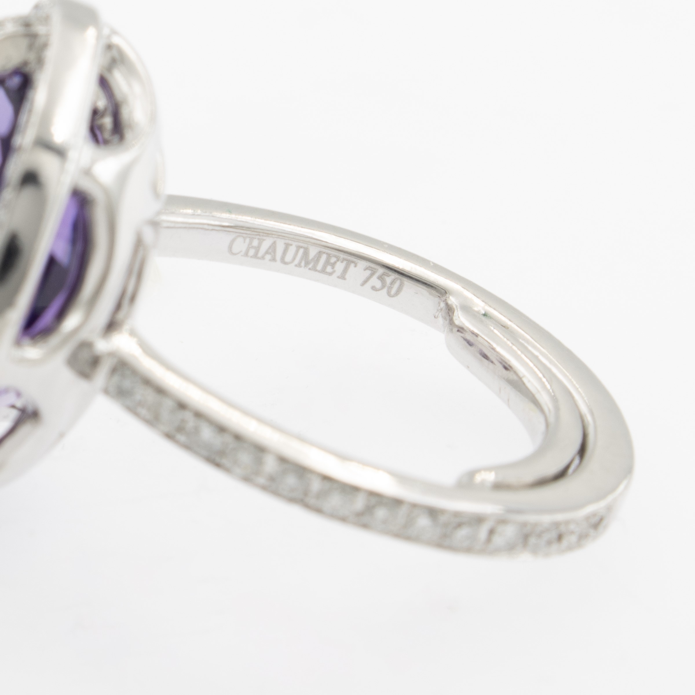 Chaumet - Anello in Oro Bianco 18kt Ametista e Diamanti