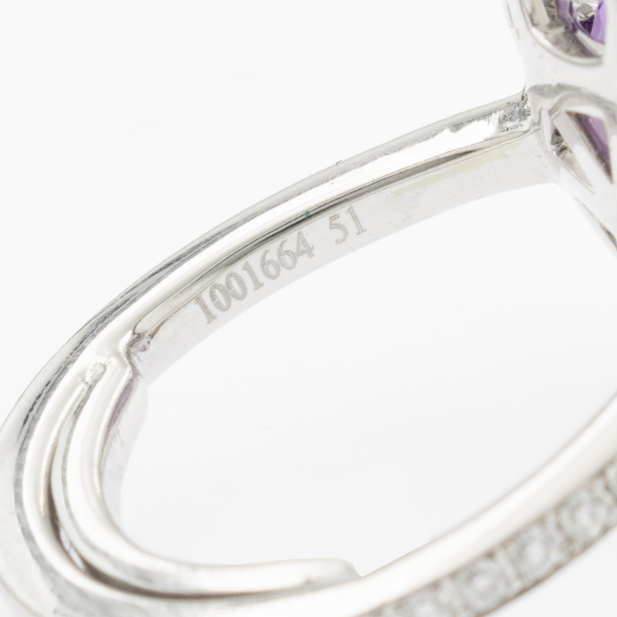 Chaumet - Anello in Oro Bianco 18kt Ametista e Diamanti