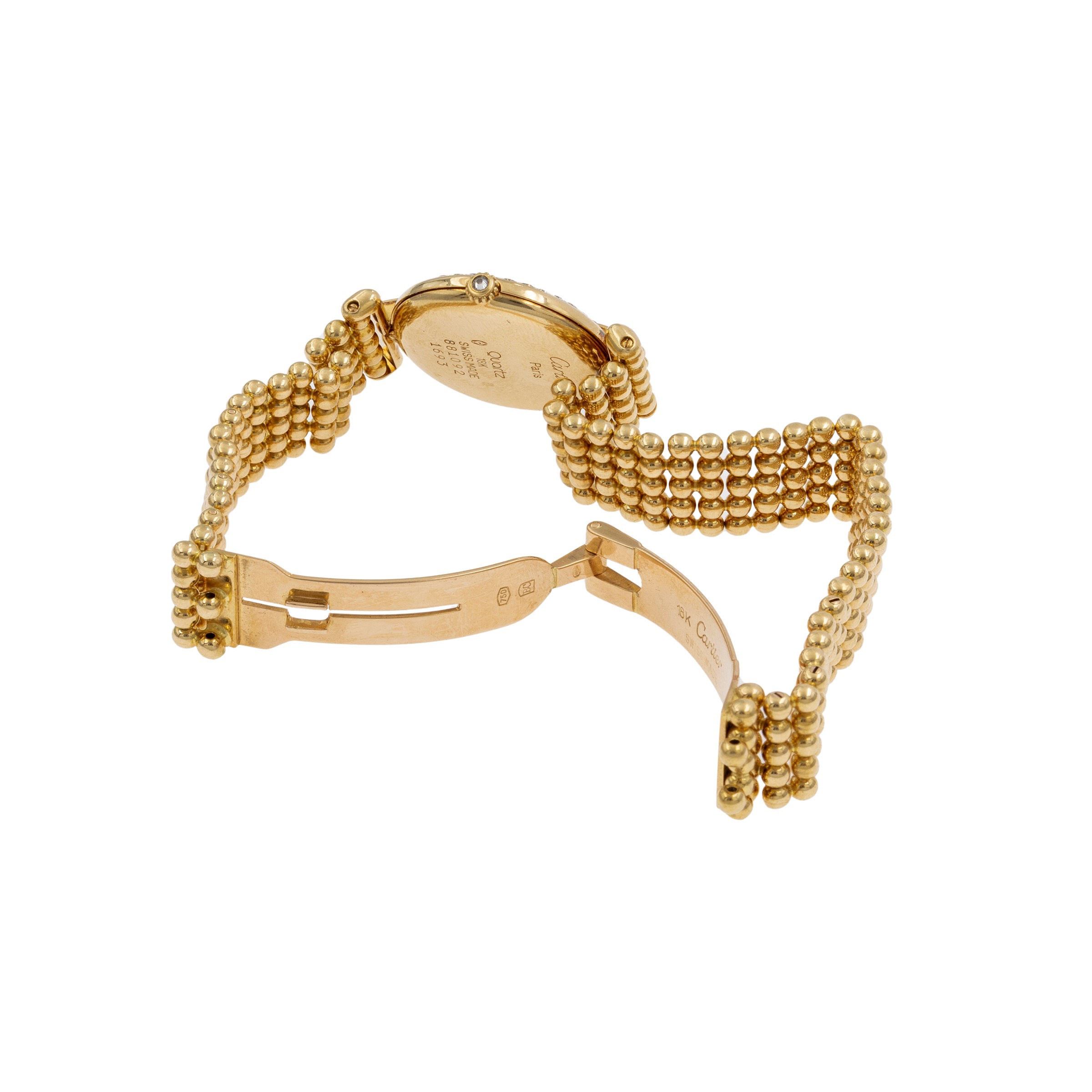 Cartier - Orologio da donna in oro giallo 18kt con diamanti