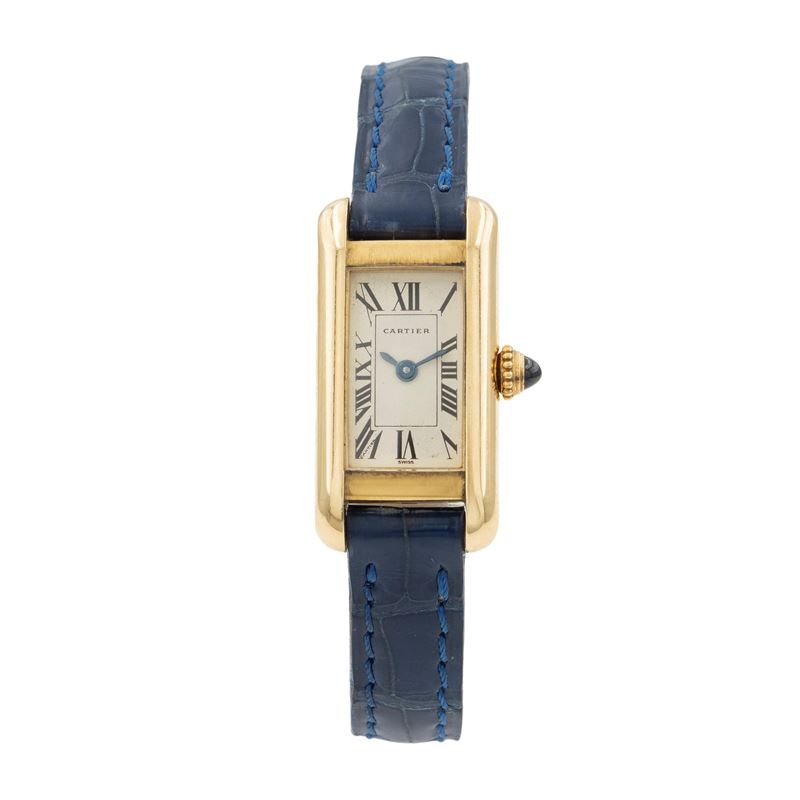 Cartier - Mini Tank orologio da donna in oro giallo 18kt