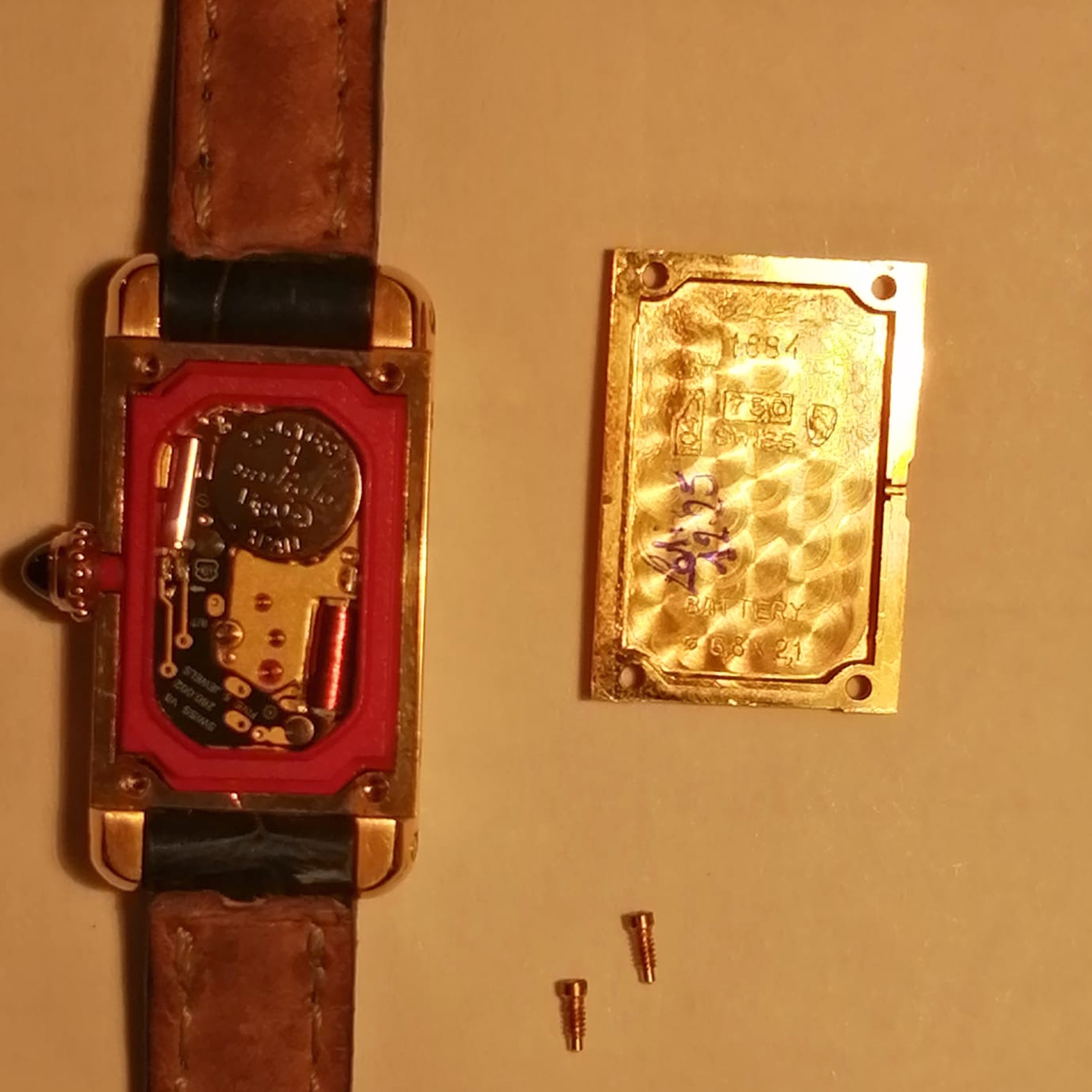 Cartier - Mini Tank orologio da donna in oro giallo 18kt