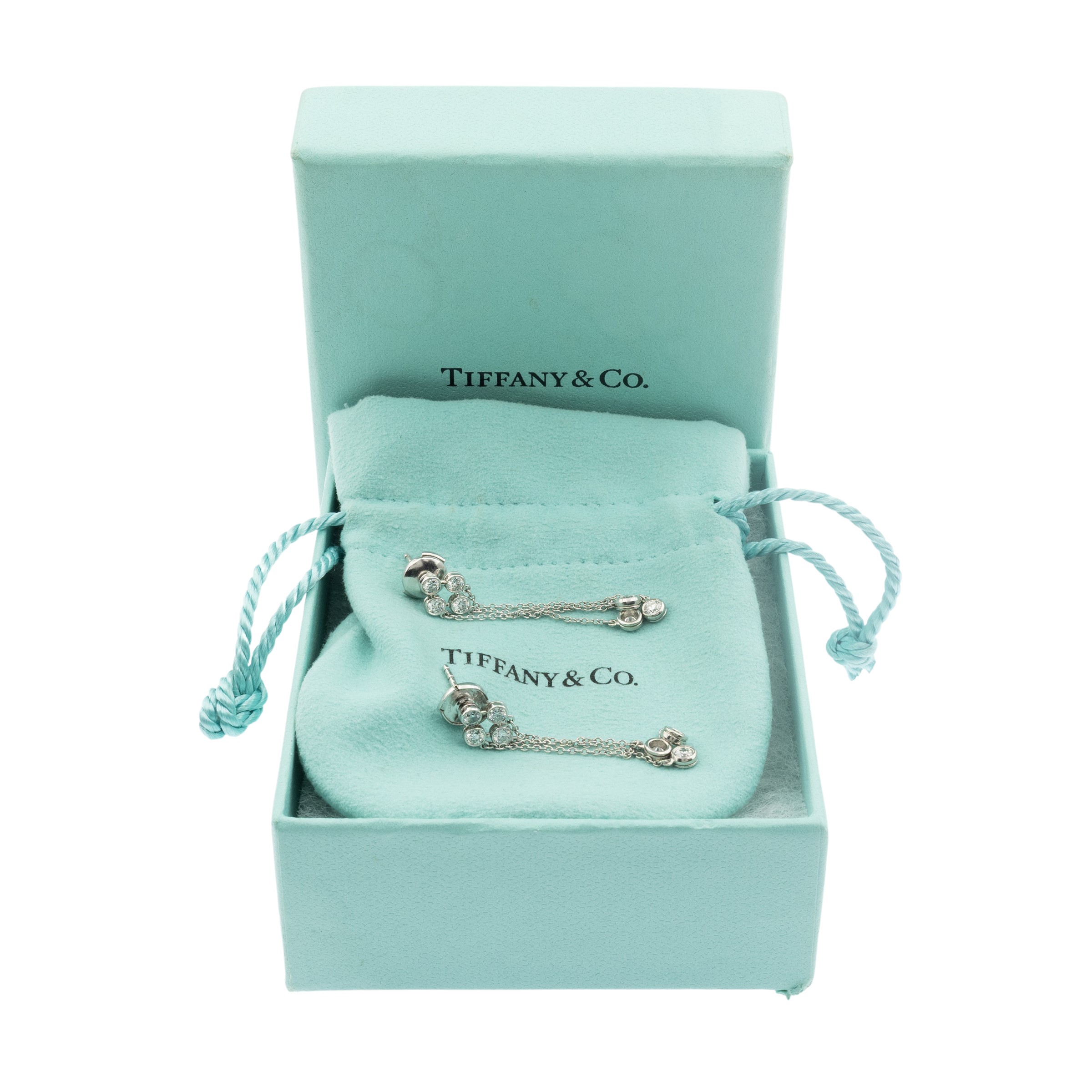 Tiffany & Co. - Orecchini Pendenti in Platino e Diamanti
