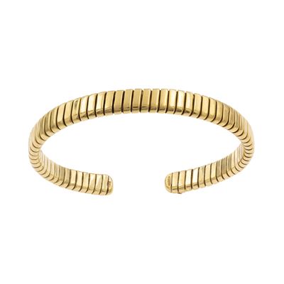 Bracciale tubogas, oro giallo 18kt, peso 27 gr.