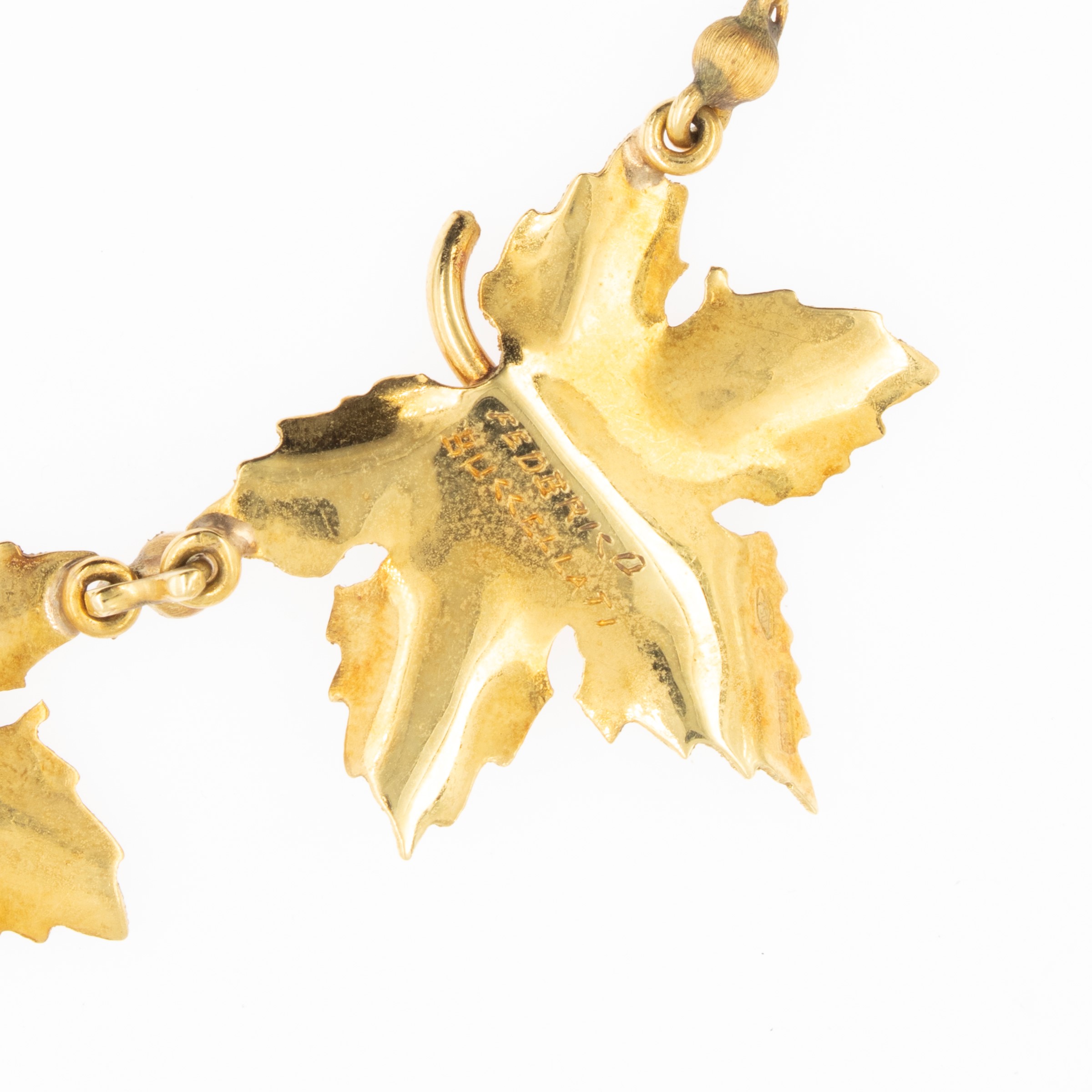 demi parure edera in oro giallo 18kt