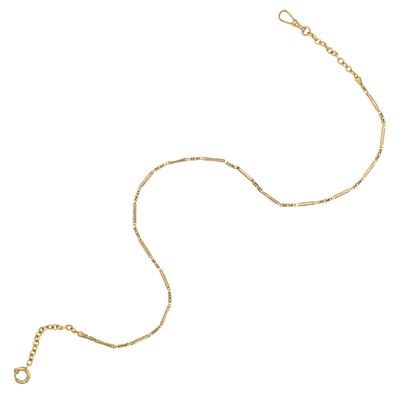 Antica catena per orologio, oro giallo 18 kt, primi del XX secolo