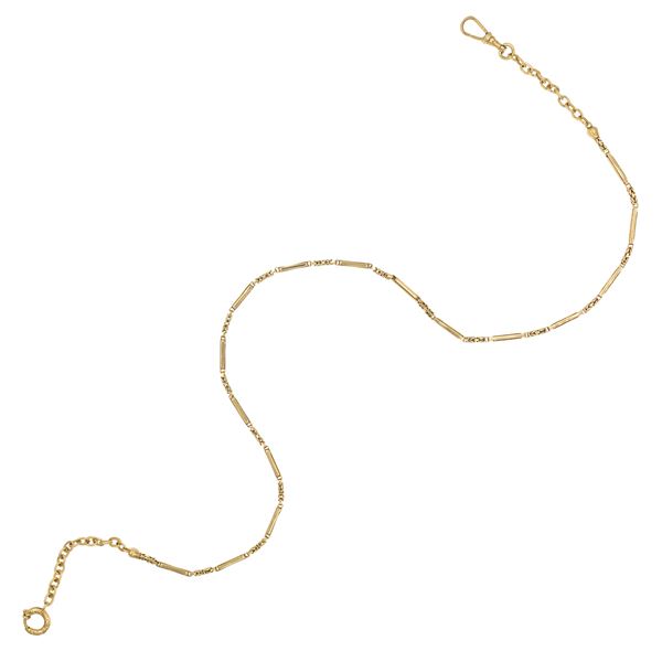 Antica catena orologio in oro giallo 18kt  (primi '900)  - Asta GIOIELLI E OROLOGI WEB LIVE - Colasanti Casa d'Aste