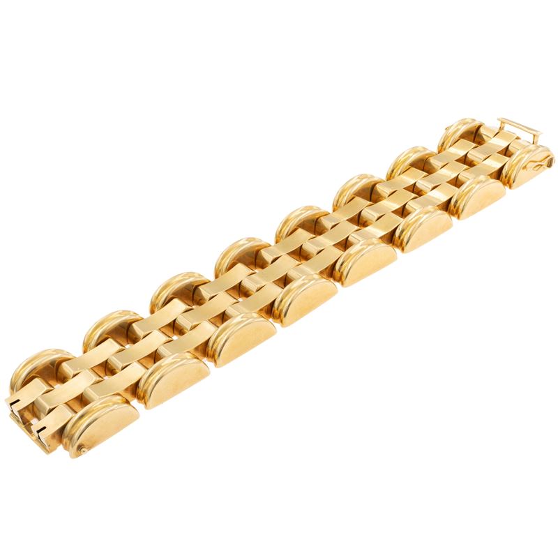 Bracciale a carro armato in oro giallo 18kt