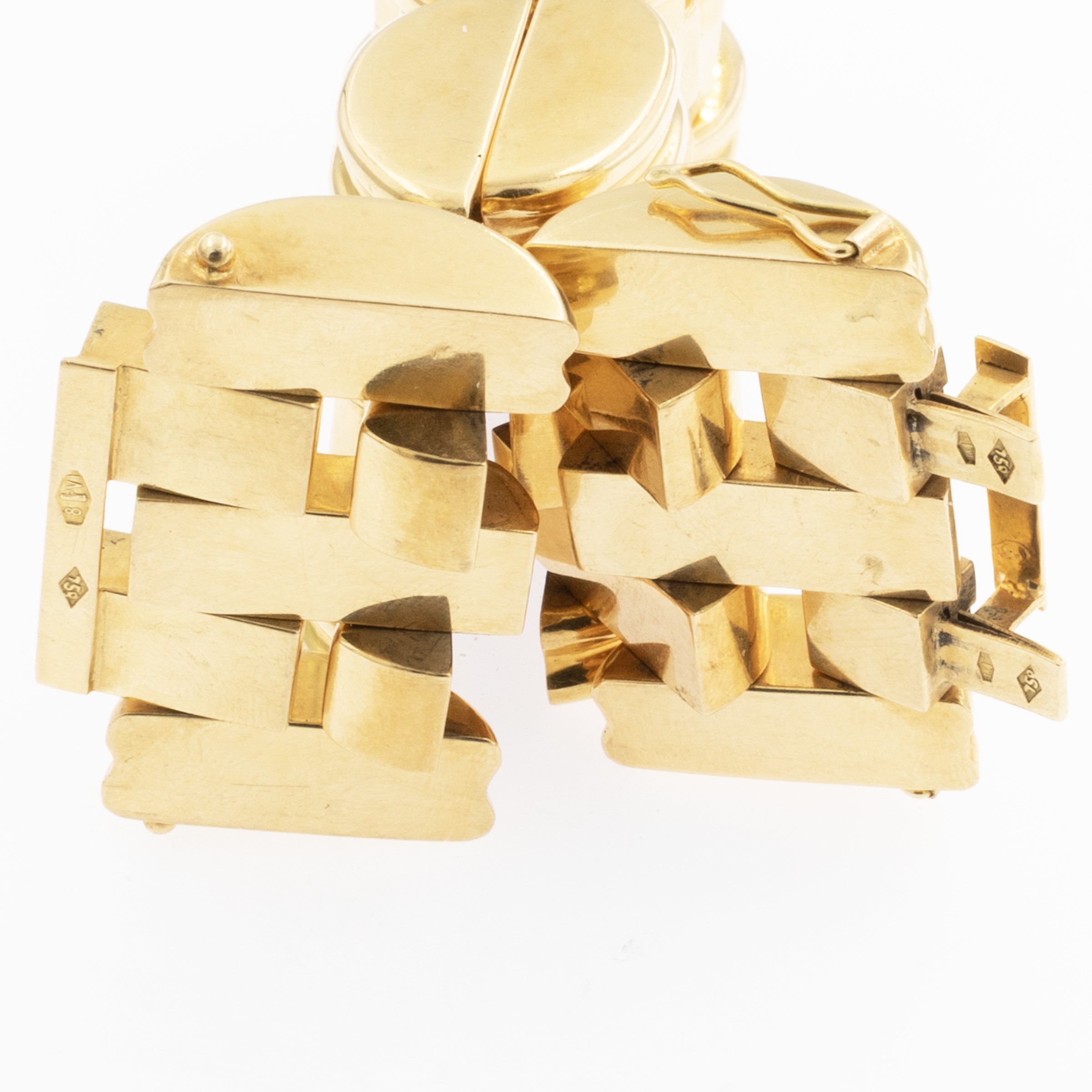 Bracciale a carro armato in oro giallo 18kt