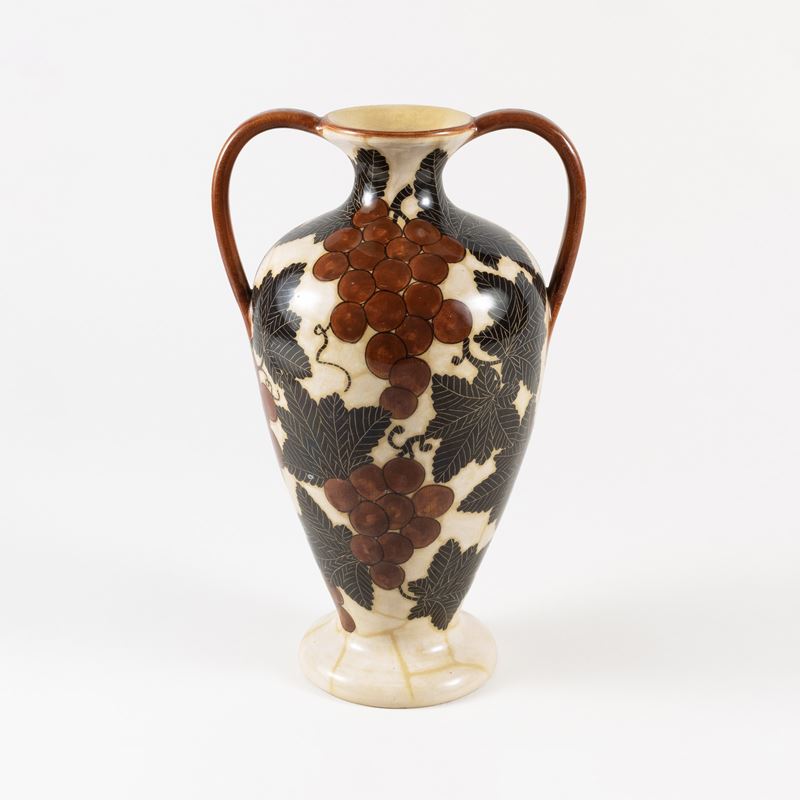 Produzione “La Fenice”, Vaso in ceramica policroma, Albisola (anni Trenta)
