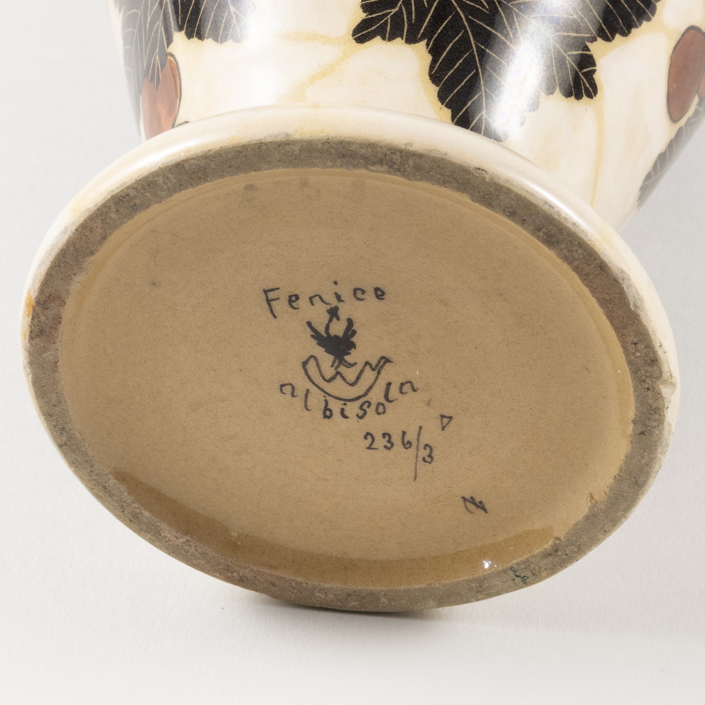 Produzione “La Fenice”, Vaso in ceramica policroma, Albisola (anni Trenta)