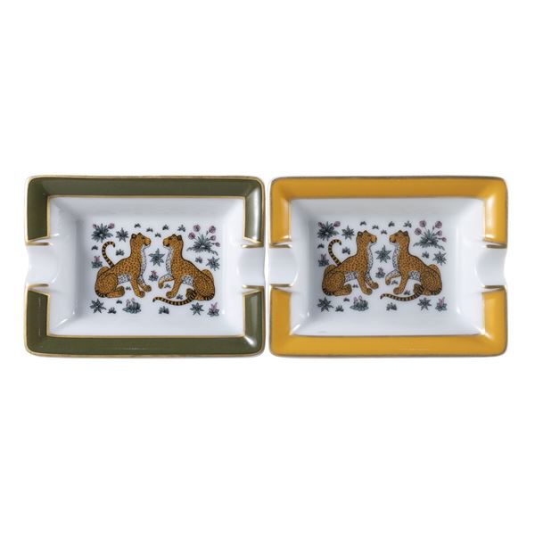 Hermès - coppia di posacenere collezione Guepards