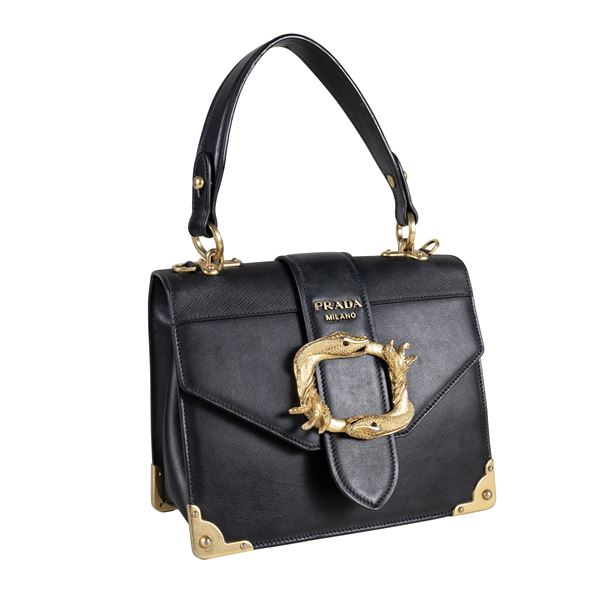 Prada - City Calf Saffiano Animalier borsa a mano