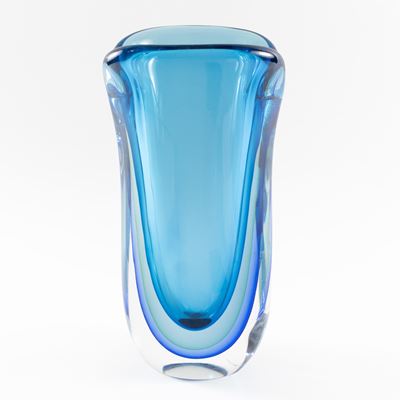 Vaso in vetro sommerso colorato (Murano, anni 60-70)