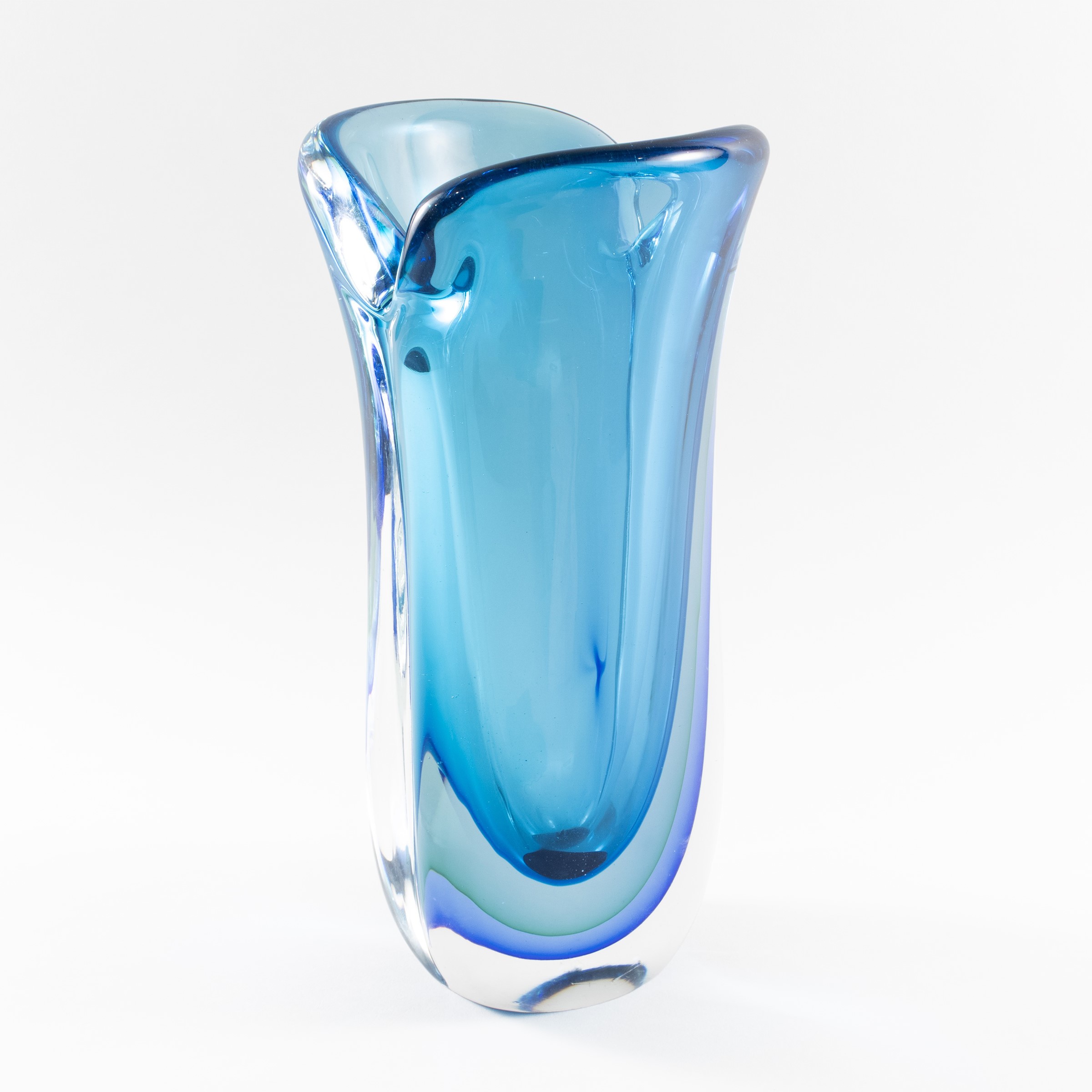 Flavio Poli - Vaso in vetro sommerso colorato (Murano, anni 60-70)