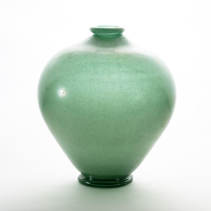 Alfredo Barbini - Vaso in vetro pulegoso, Murano anni Trenta