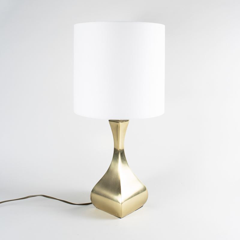 A. Tonello & A. Montagna Grillo - Lampada da tavolo in ottone con paralume