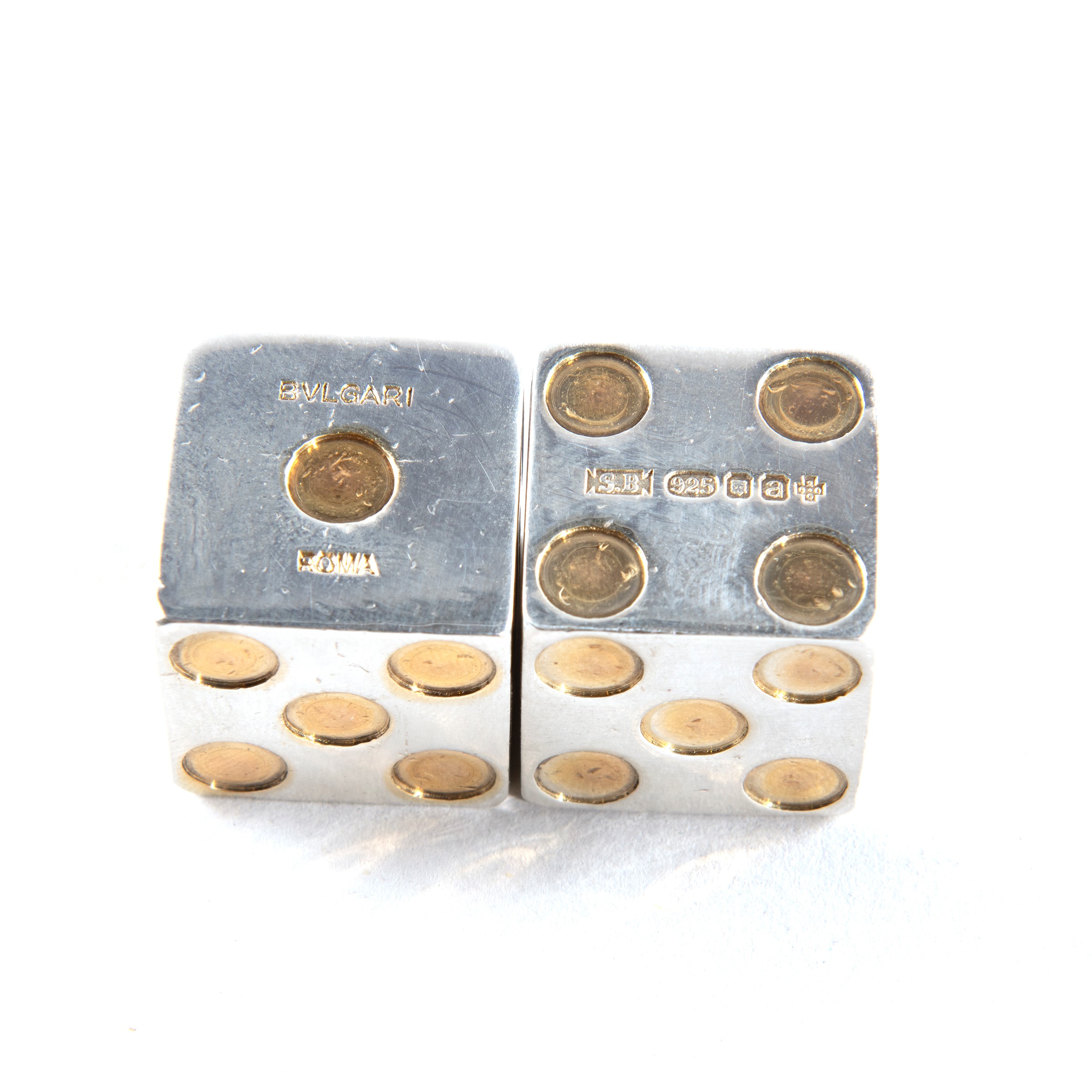 Bvlgari, Coppia di Dadi da Gioco in Argento