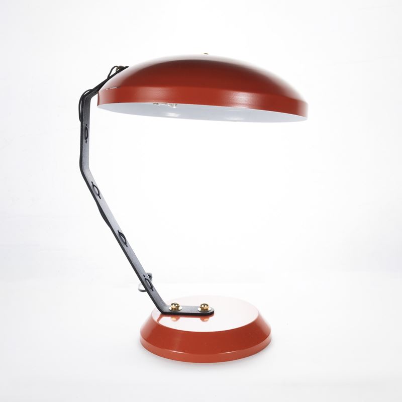 Manifattura italiana, Lampada da tavolo in metallo verniciato (anni ’50)