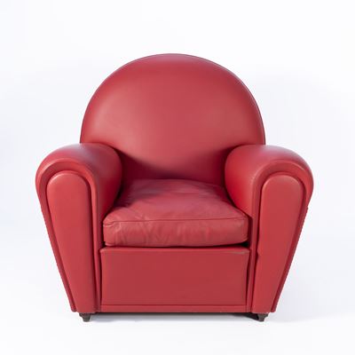 Poltrona Frau, Poltrona mod. Vanity Fair in pelle imbottita