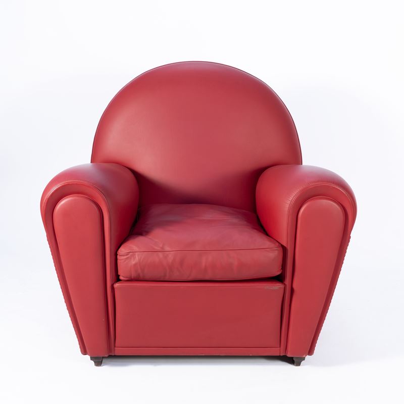 Poltrona Frau, Poltrona mod. Vanity Fair in pelle imbottita