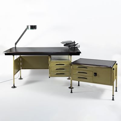 Scrivania della serie “Spazio Modernista” per Olivetti (Italia, 1959)