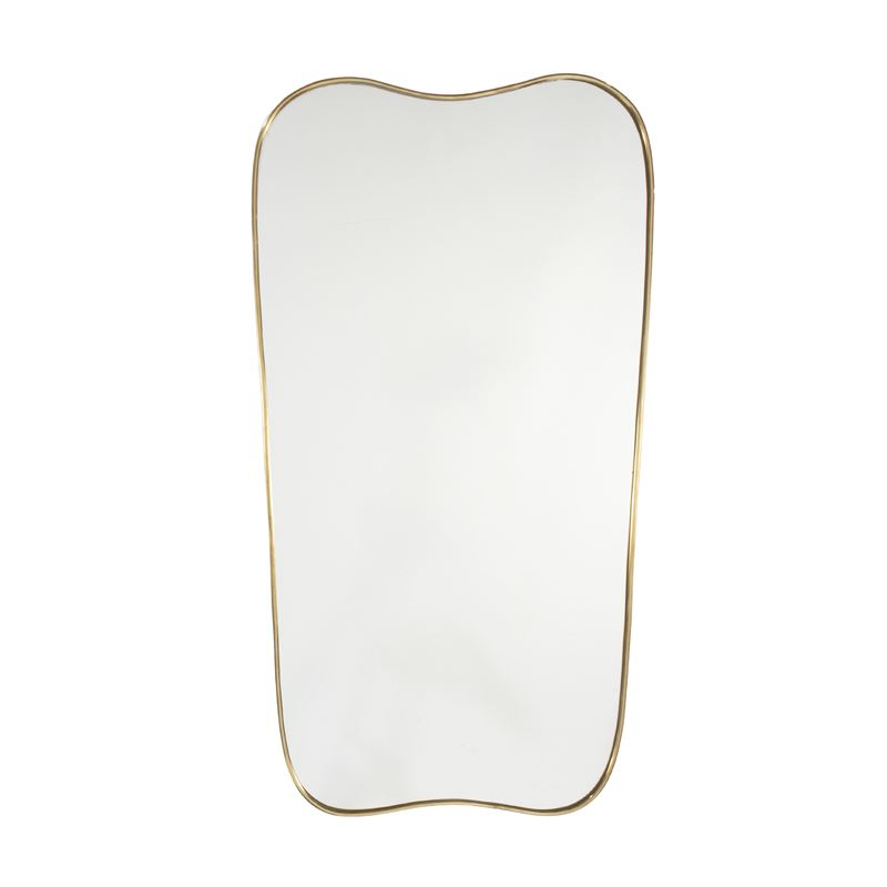 Gio Ponti, Specchio da parete in ottone e vetro specchiato (stile degli anni 50)