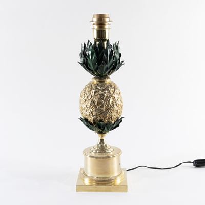 Manifattura italiana, Lampada da tavolo in bronzo dorato (anni ’70)