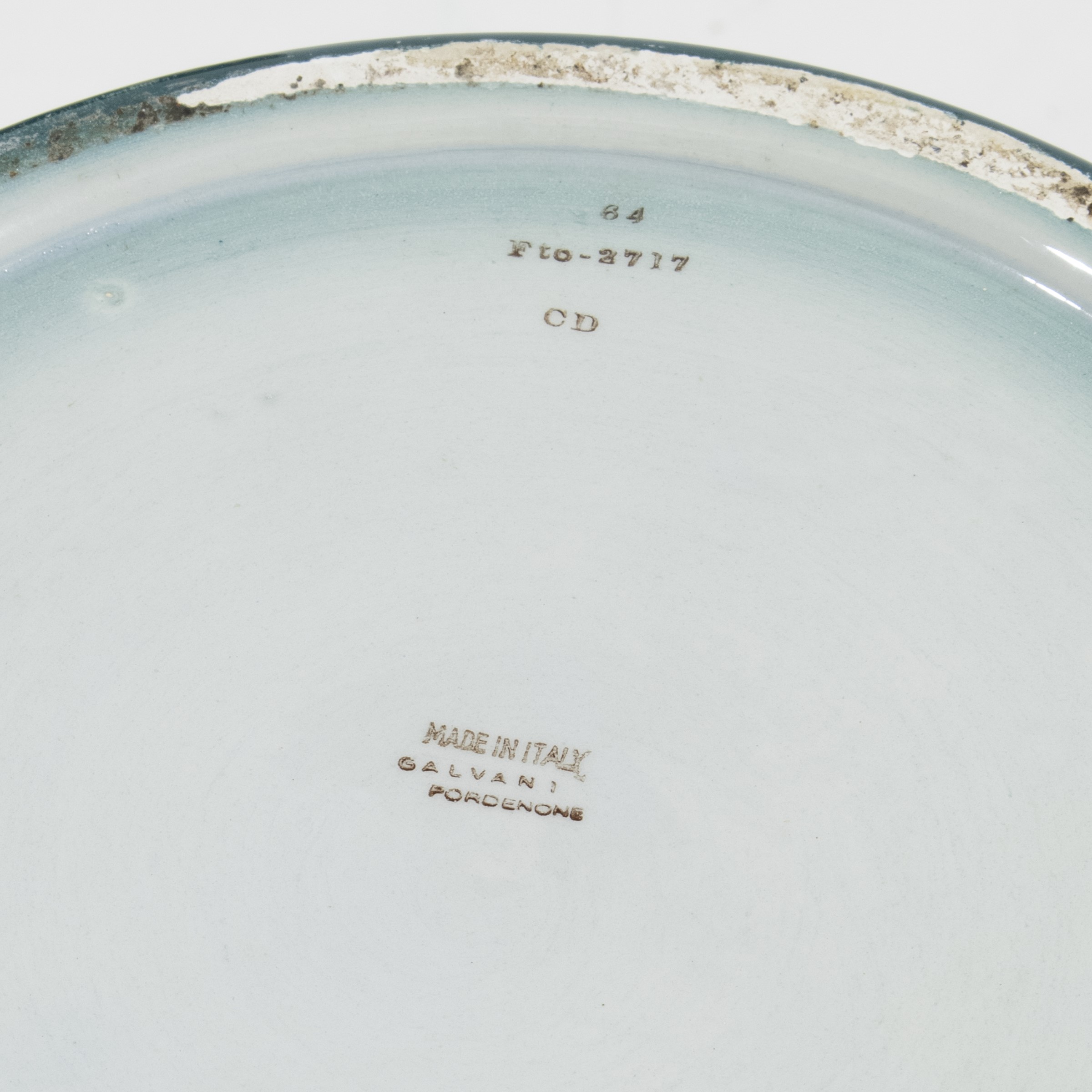 Italia anni Cinquanta, Portaombrelli in ceramica policroma con marchio di produzione
