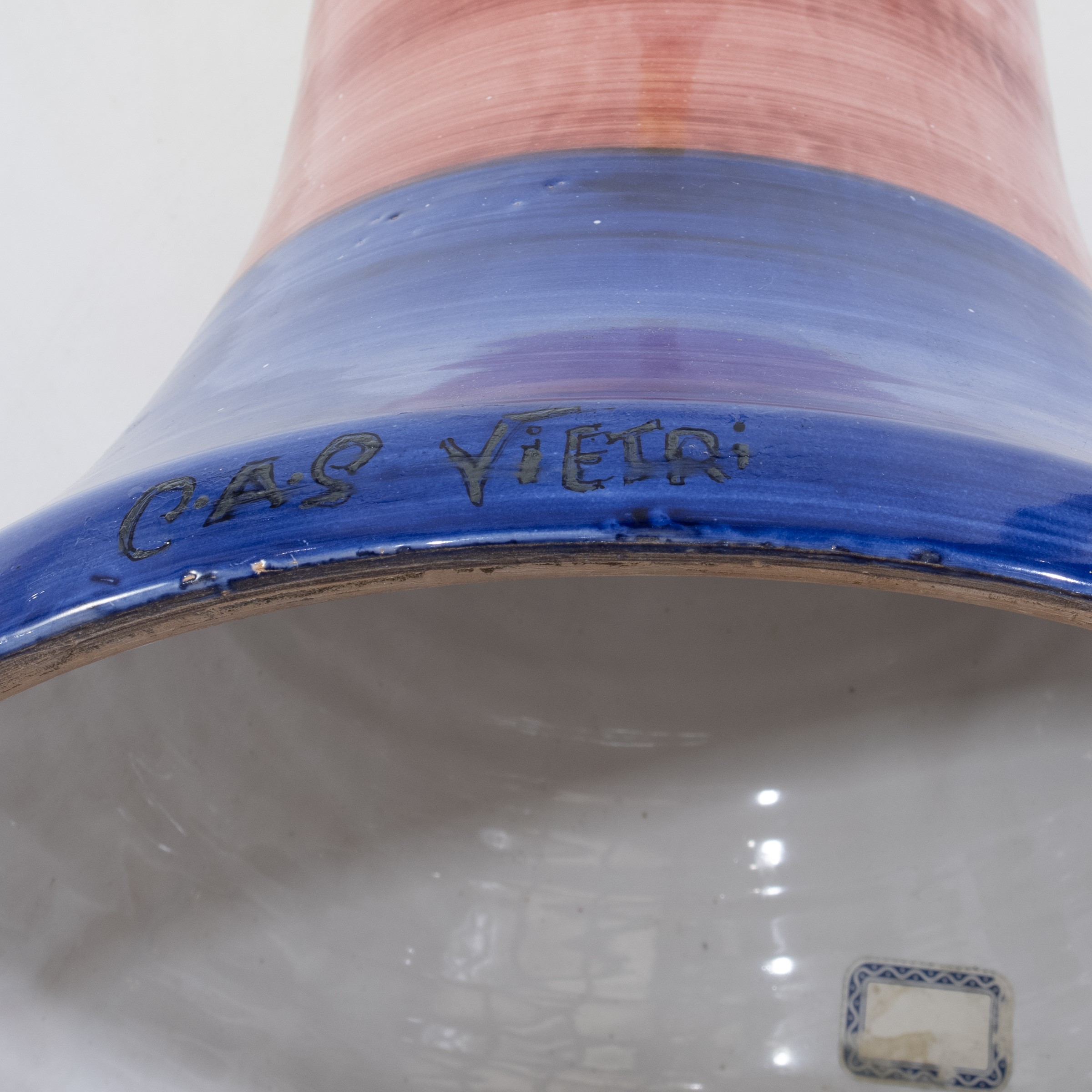 Produzione C.A.S., Prod. C.A.S., coppia di vasi in ceramica policroma (Vietri, anni '50-'60)