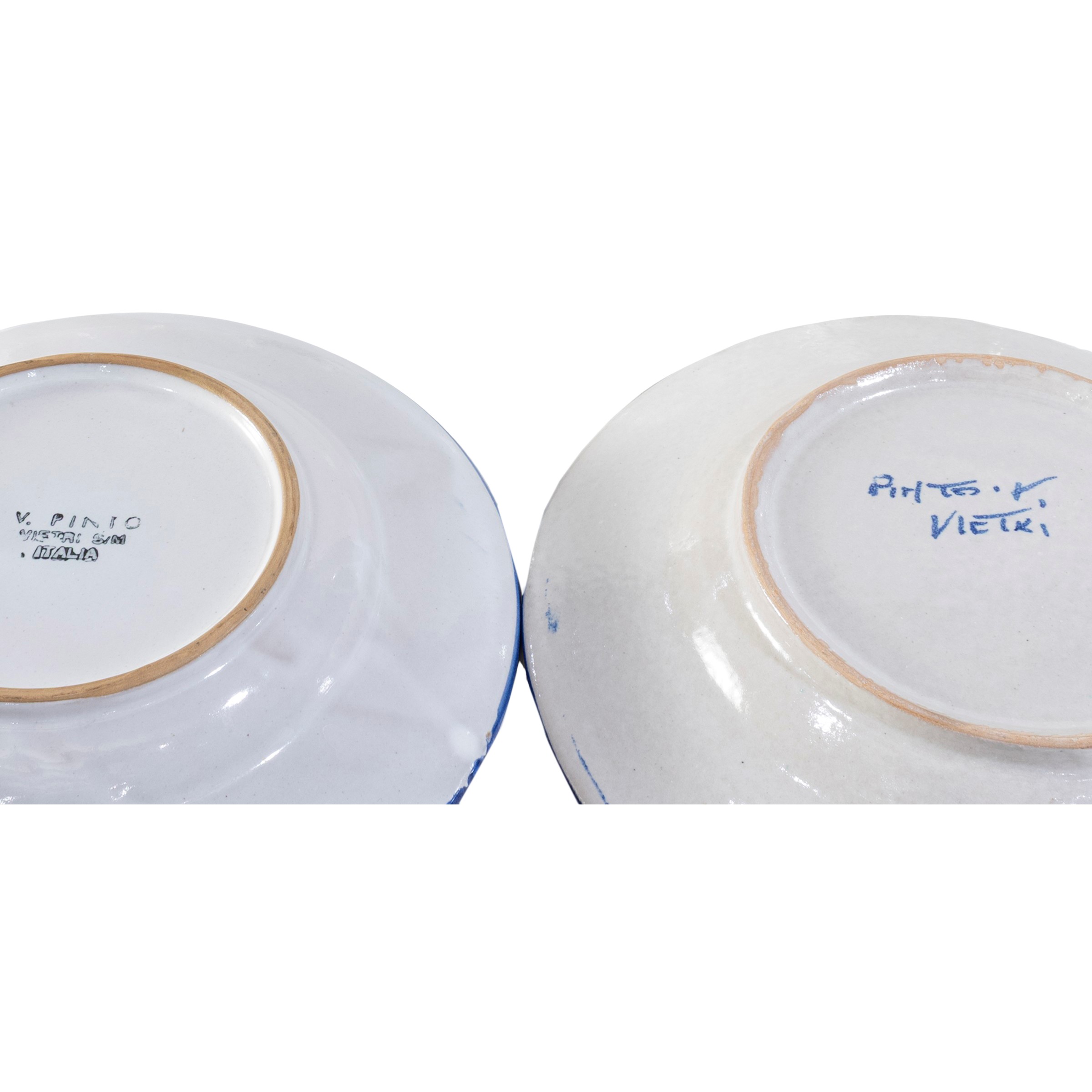 Prod. Pinto, servizio di piatti in ceramica policroma (Vietri, XX secolo)