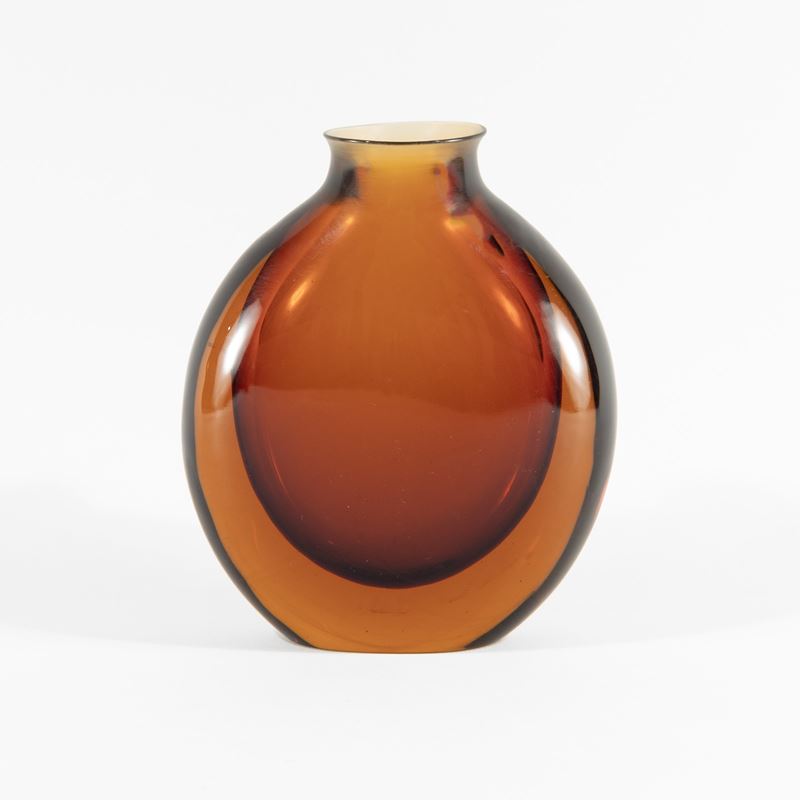 Vaso in vetro sommerso policromo (Murano, anni Sessanta)