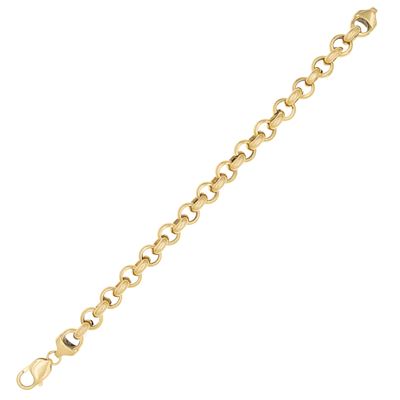 Bracciale in oro giallo 18 kt, maglie incrociate