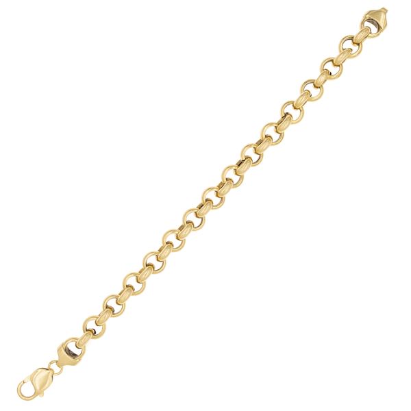 18kt yellow gold bracelet with crossed links