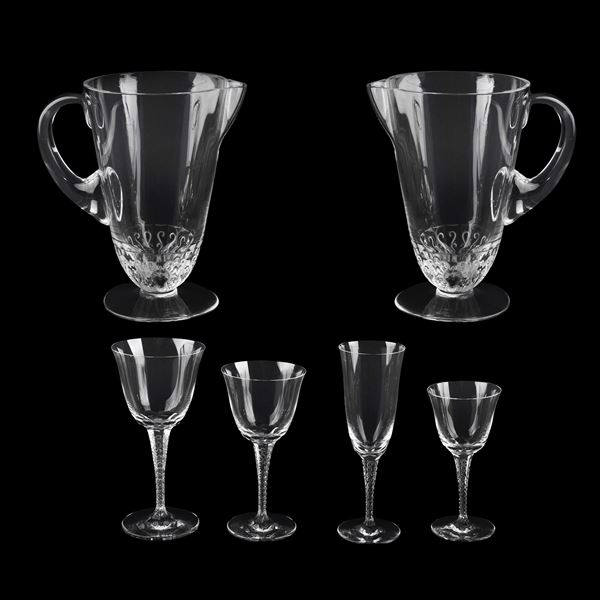 Lalique, clear crystal glass service (49)