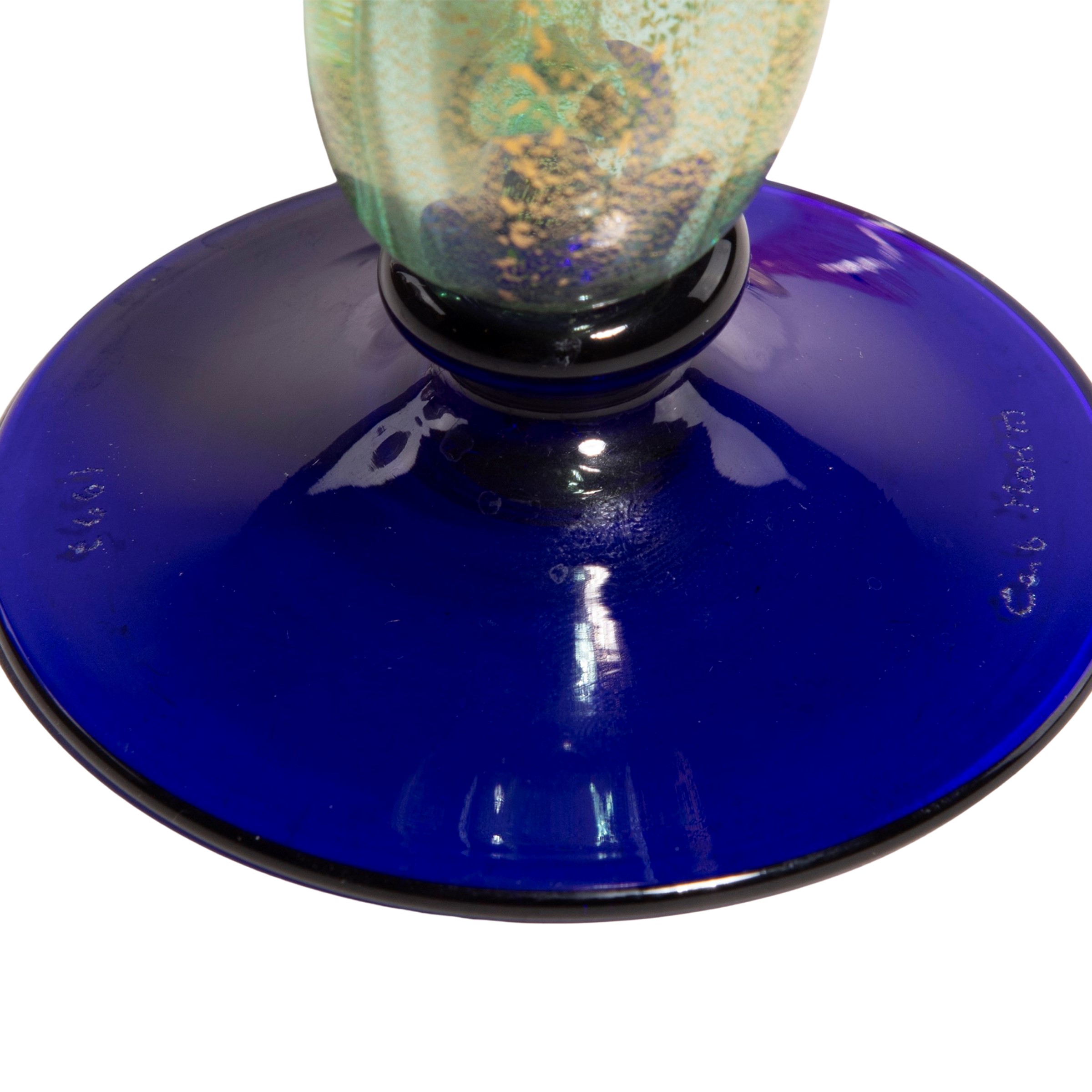 Carlo Moretti, Sei bicchieri a calice in vetro soffiato colorato (Murano, 1997)