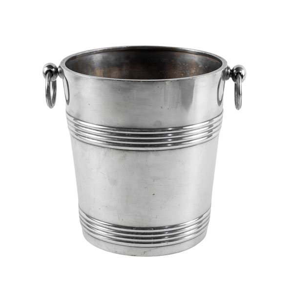 Christofle, silvered metal bottle bucket