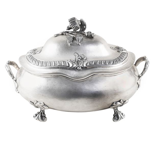 Silver soup tureen