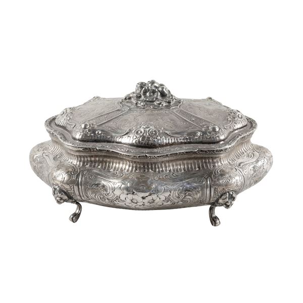 Silver and vermeil casket