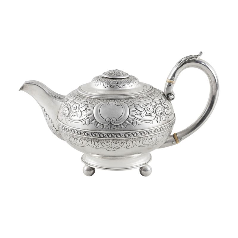 Teiera in argento, Londra, periodo di Giorgio III (1816)
