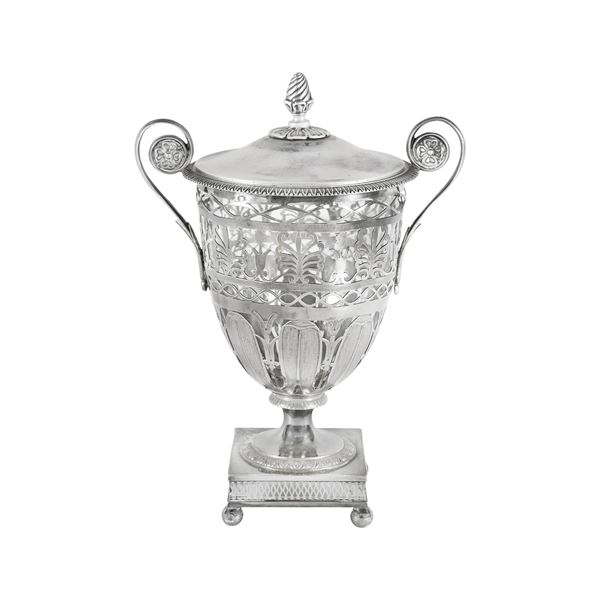 Silver compote pot